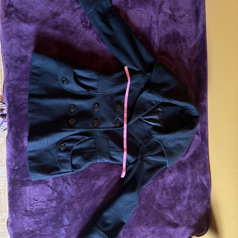 Women Black Peacoat Jacket